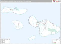 Kahului-Wailuku-Lahaina Metro Area Digital Map Premium Style